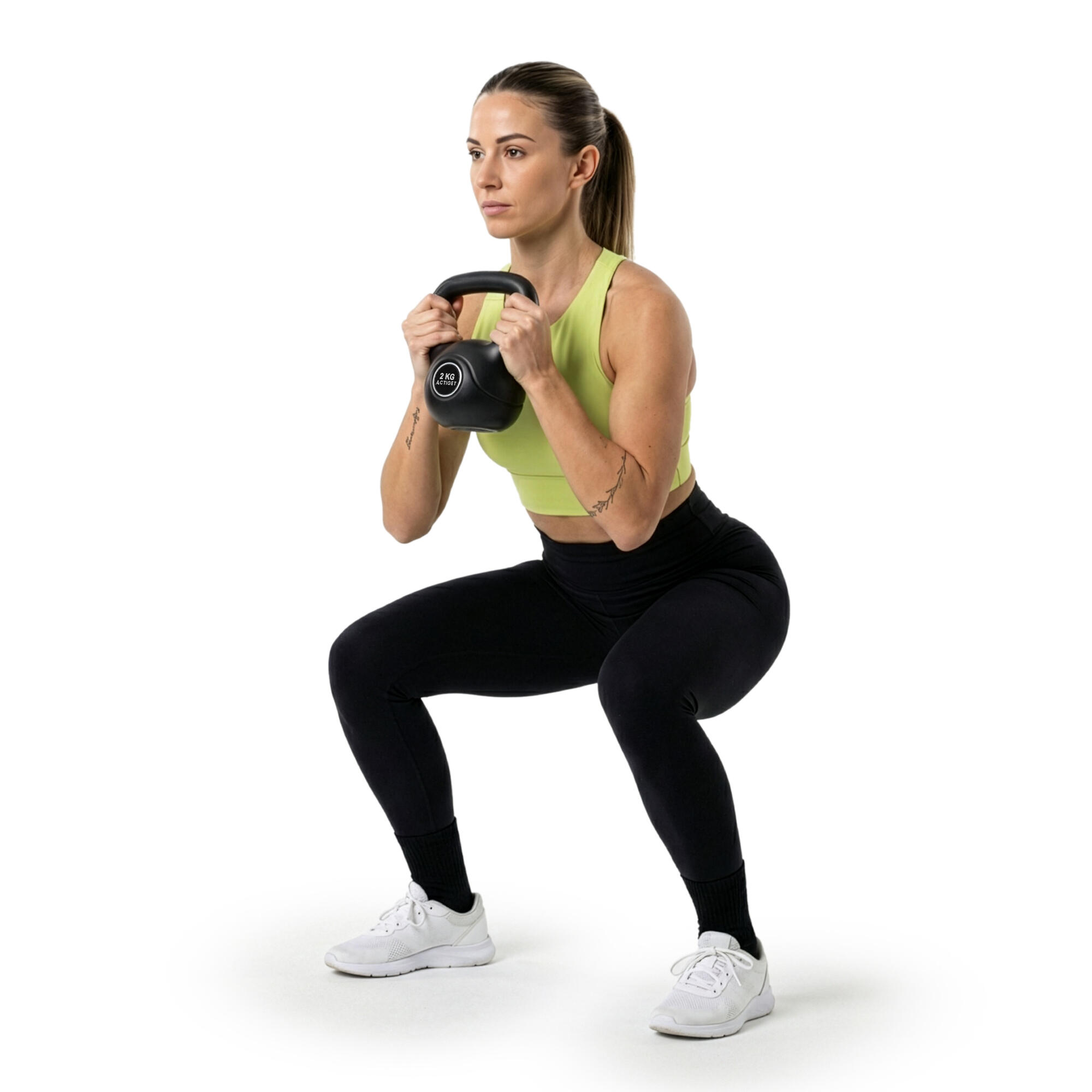 Kettlebelle 2 kg Actiget ABS odważnik kulowy do ćwiczeń siłowych hantla 4/6