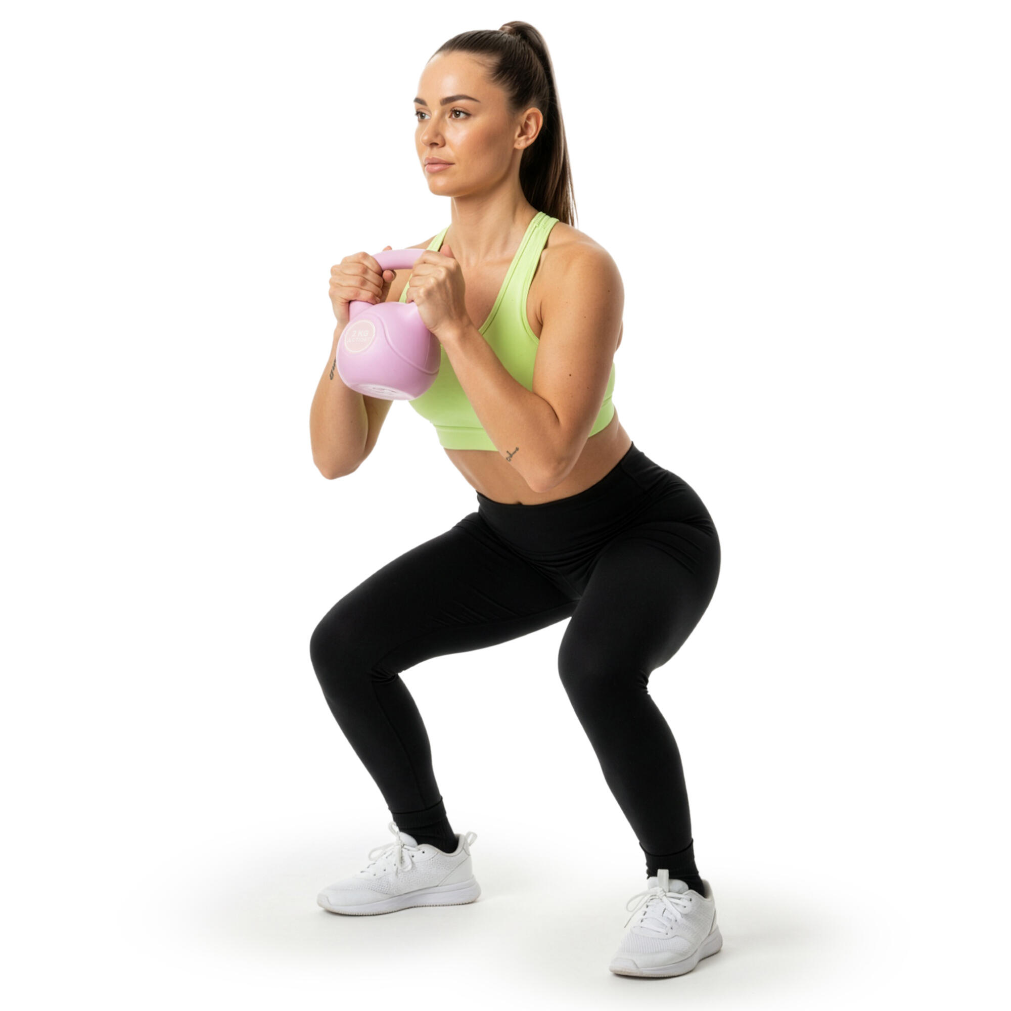 Kettlebell do ćwiczeń Actiget 2 kg hantla, odważnik treningowy ABS 4/7