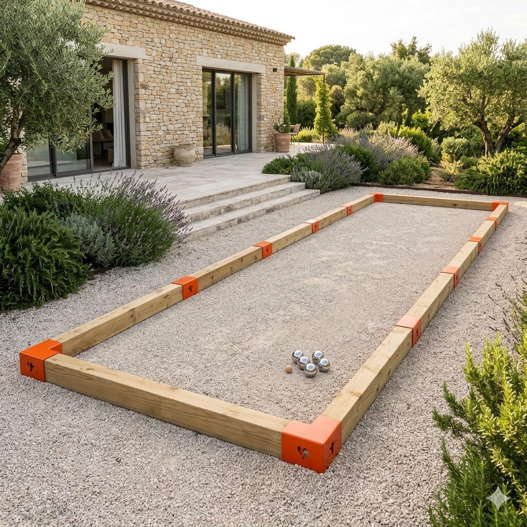 Terrain de pétanque Terrain de pétanque 10 x 2 M bois 2/5
