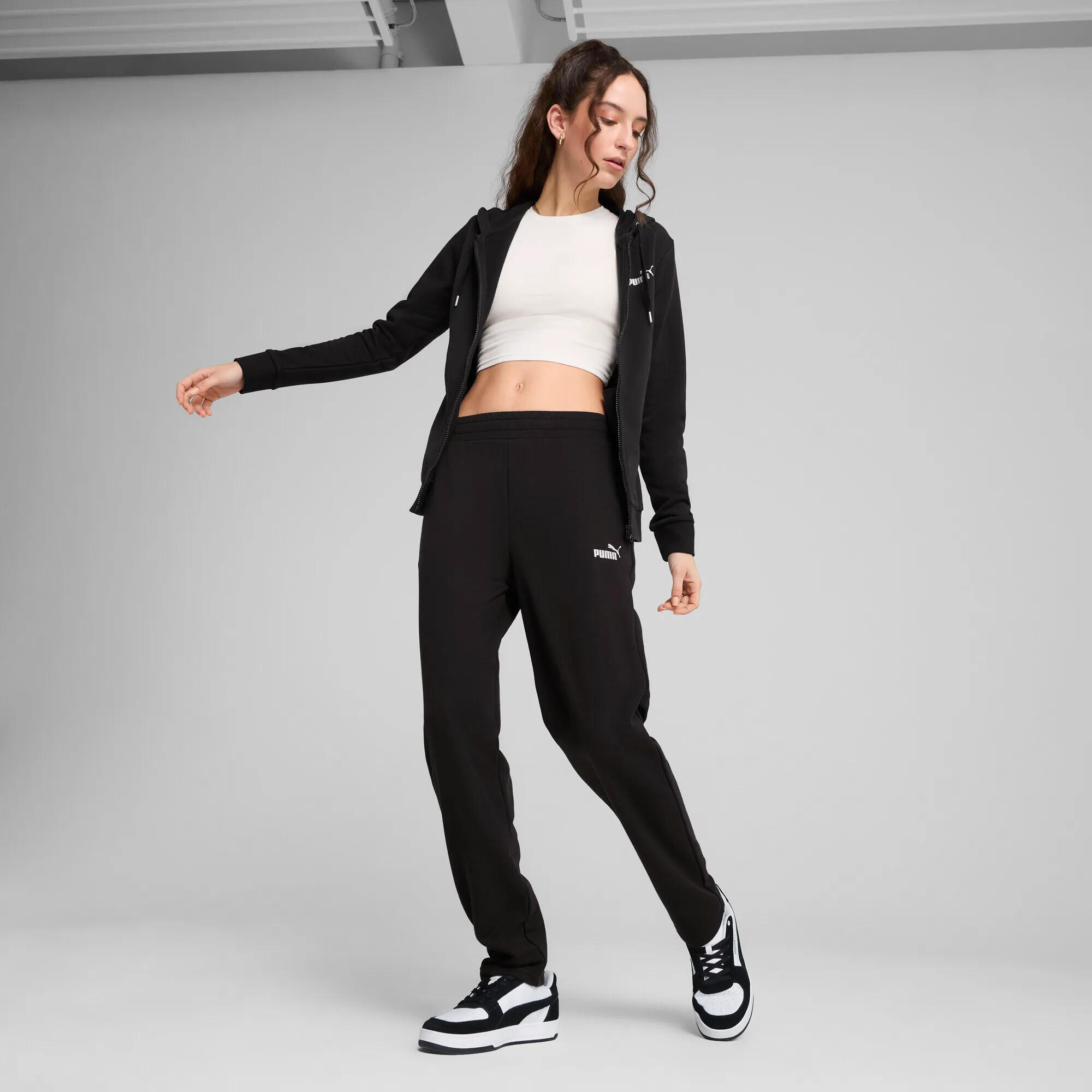 Trainingsanzug Puma Metallic Hooded Sweat Suit Tr Op, Schwarz, Damen 9/13