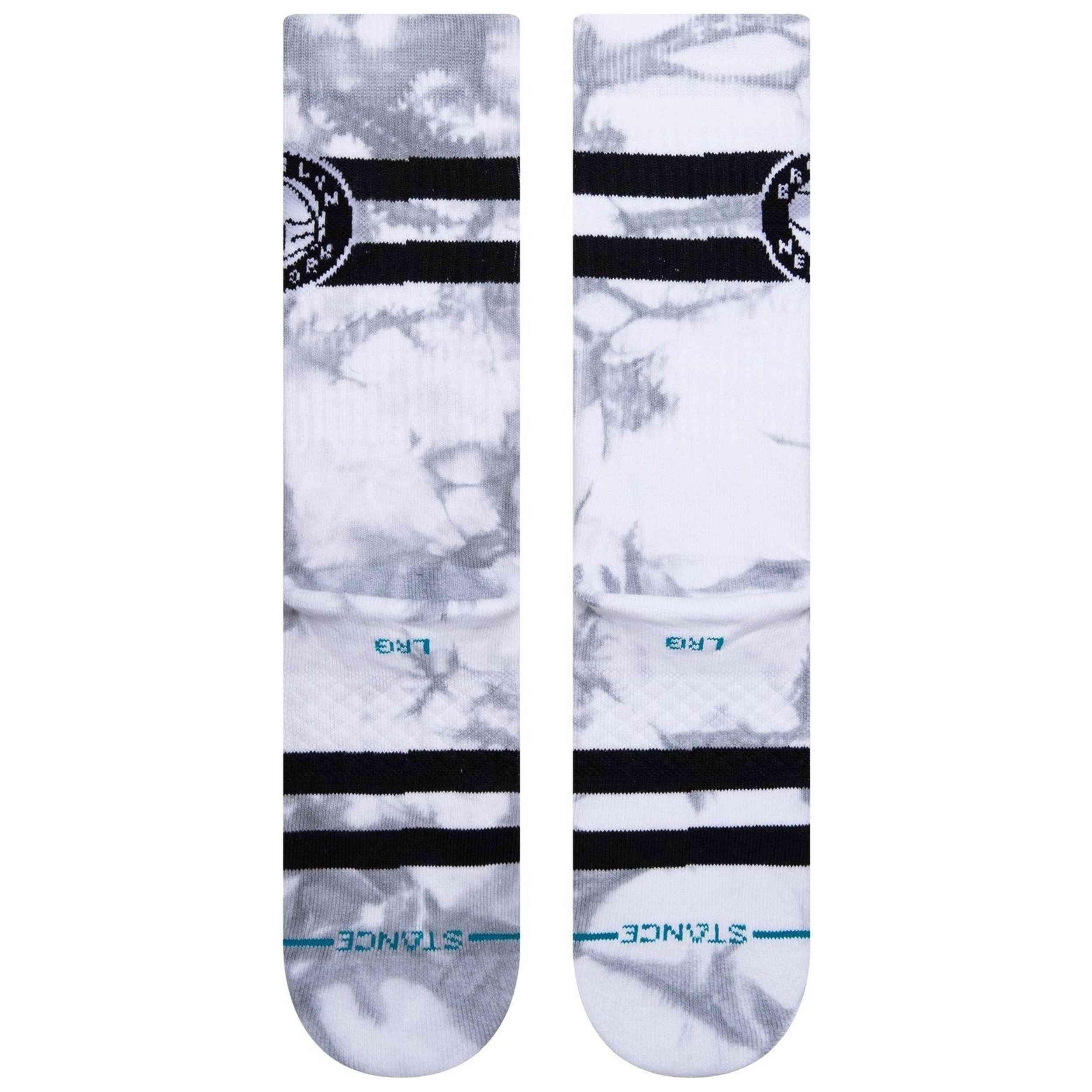 Calzini Stance modello Casual NBA Nets Dyed Crew Socks "Grey" per unisex 3/3