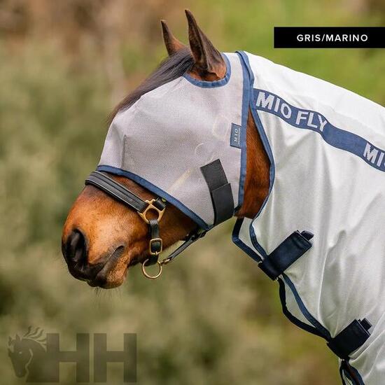 Masque anti-mouches pour cheval sans oreille Mio