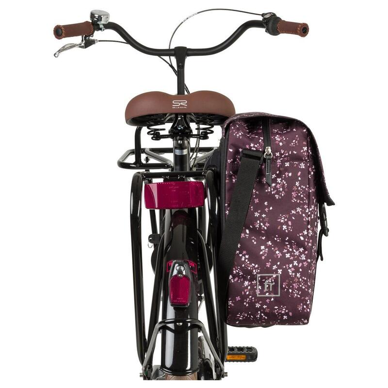 Fastrider NARA SINGLE BIKE BAG TREND MINI FLOWER/EGGPLANT