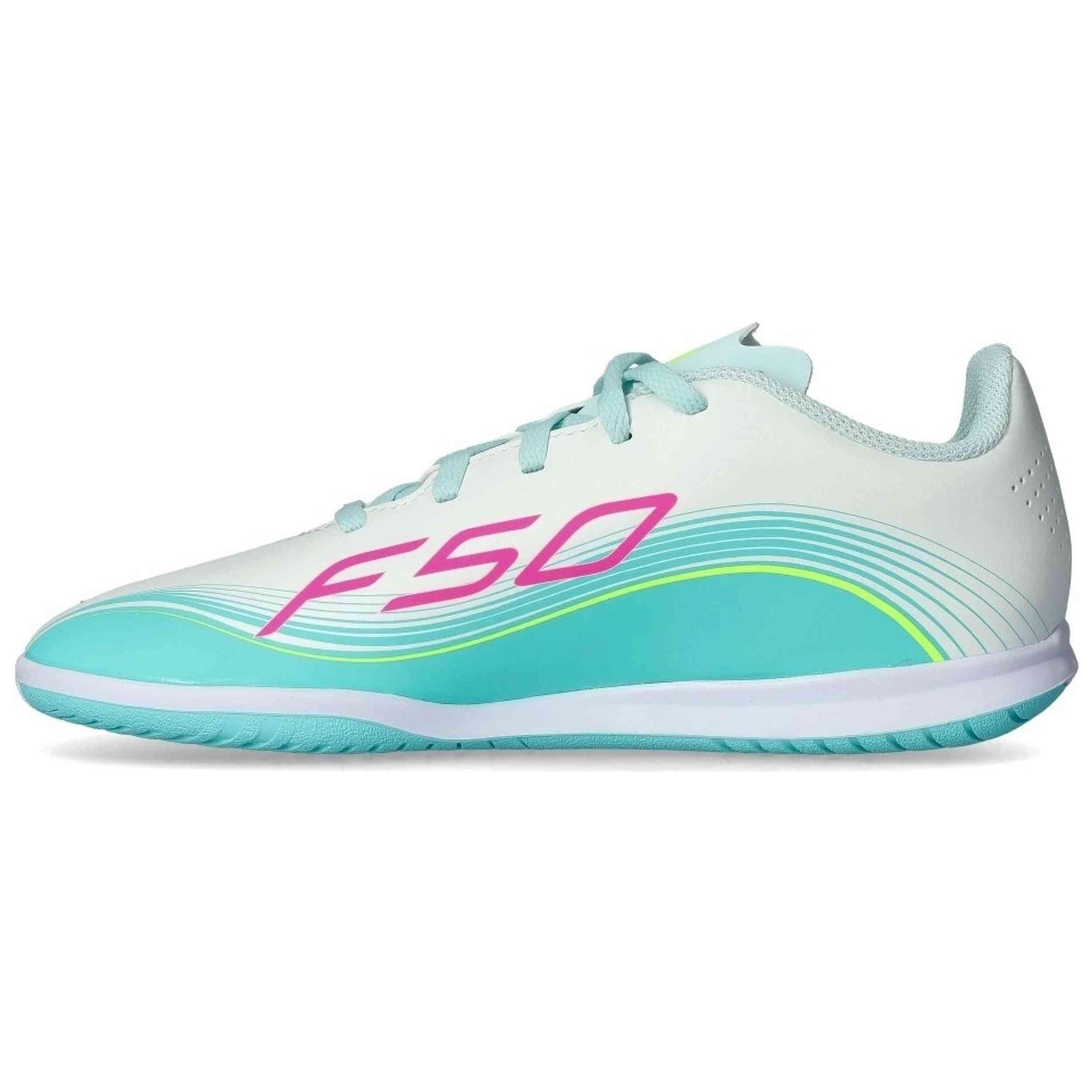 Zaalvoetbalschoenen Adidas model F50 Messi Club voor unisex jongens 3/5