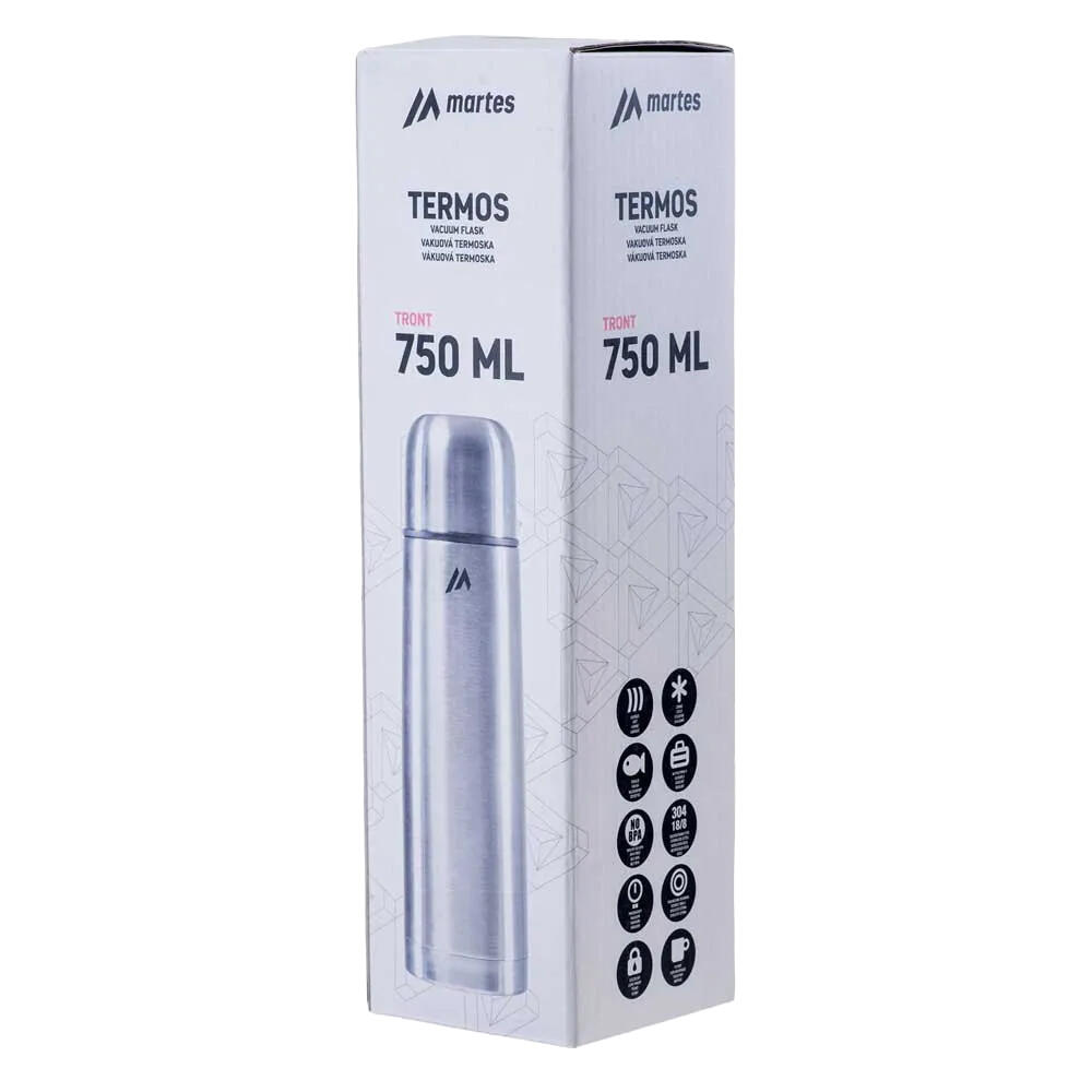 Roestvrijstalen Tront 750ml flacon (Zilver/Zwart) 2/2