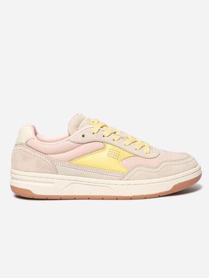 Tennis toile Femme - ALMERIA Beige / Jaune