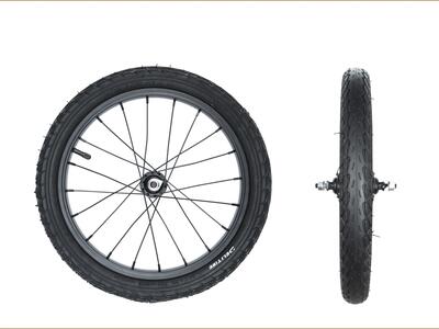 Zwart aluminium wiel 16 met sa‑206 bk band compleet