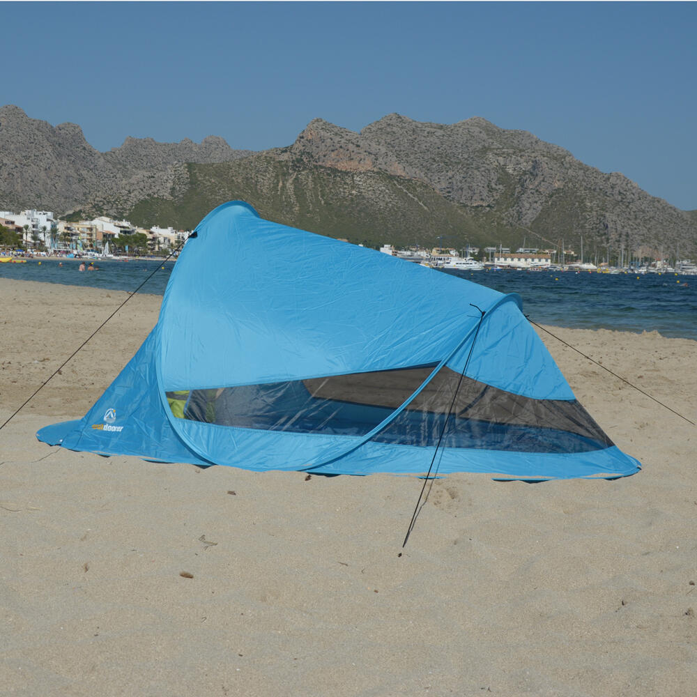 Pop Up Strandmuschel Zack II - Strandzelt, selbstaufbauend, UV Schutz
60, blau 6/7