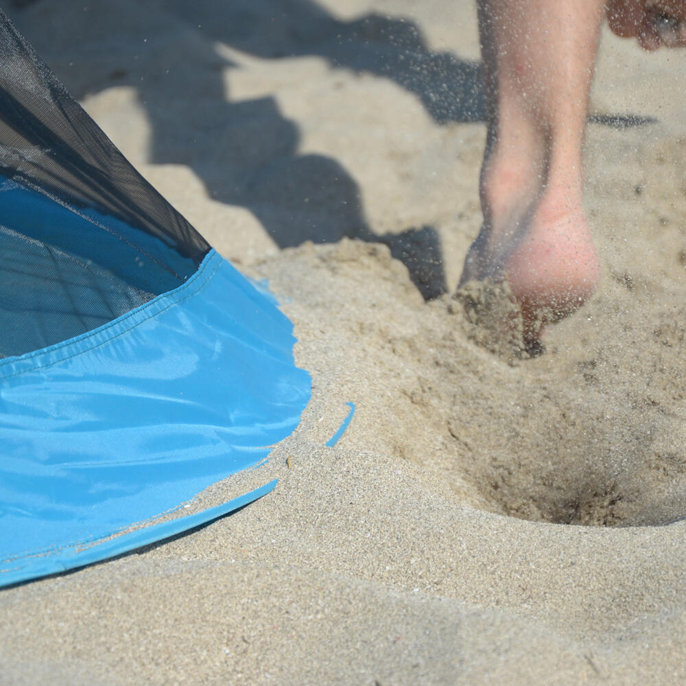 Pop Up Strandmuschel Zack II - Strandzelt, selbstaufbauend, UV Schutz
60, blau 7/7