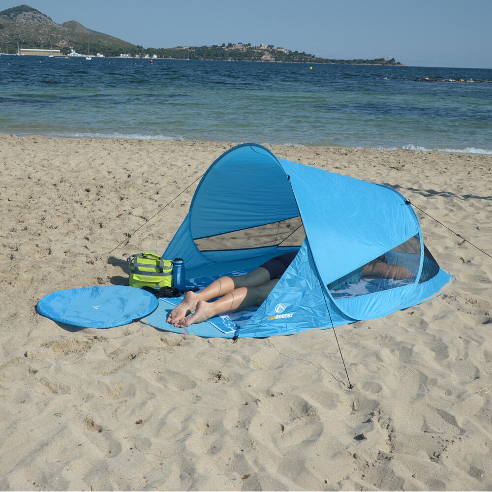 Pop Up Strandmuschel Zack II - Strandzelt, selbstaufbauend, UV Schutz
60, blau 5/7