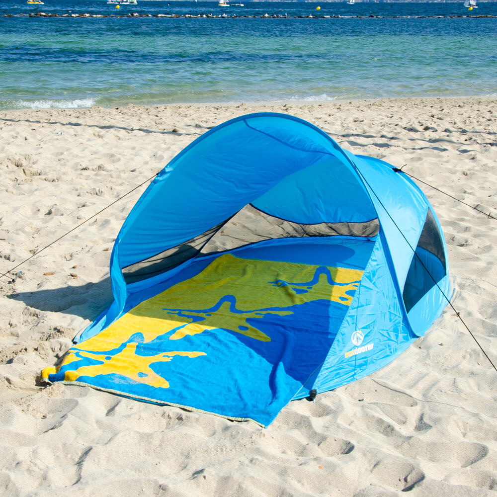 Pop Up Strandmuschel Zack II - Strandzelt, selbstaufbauend, UV Schutz
60, blau 4/7