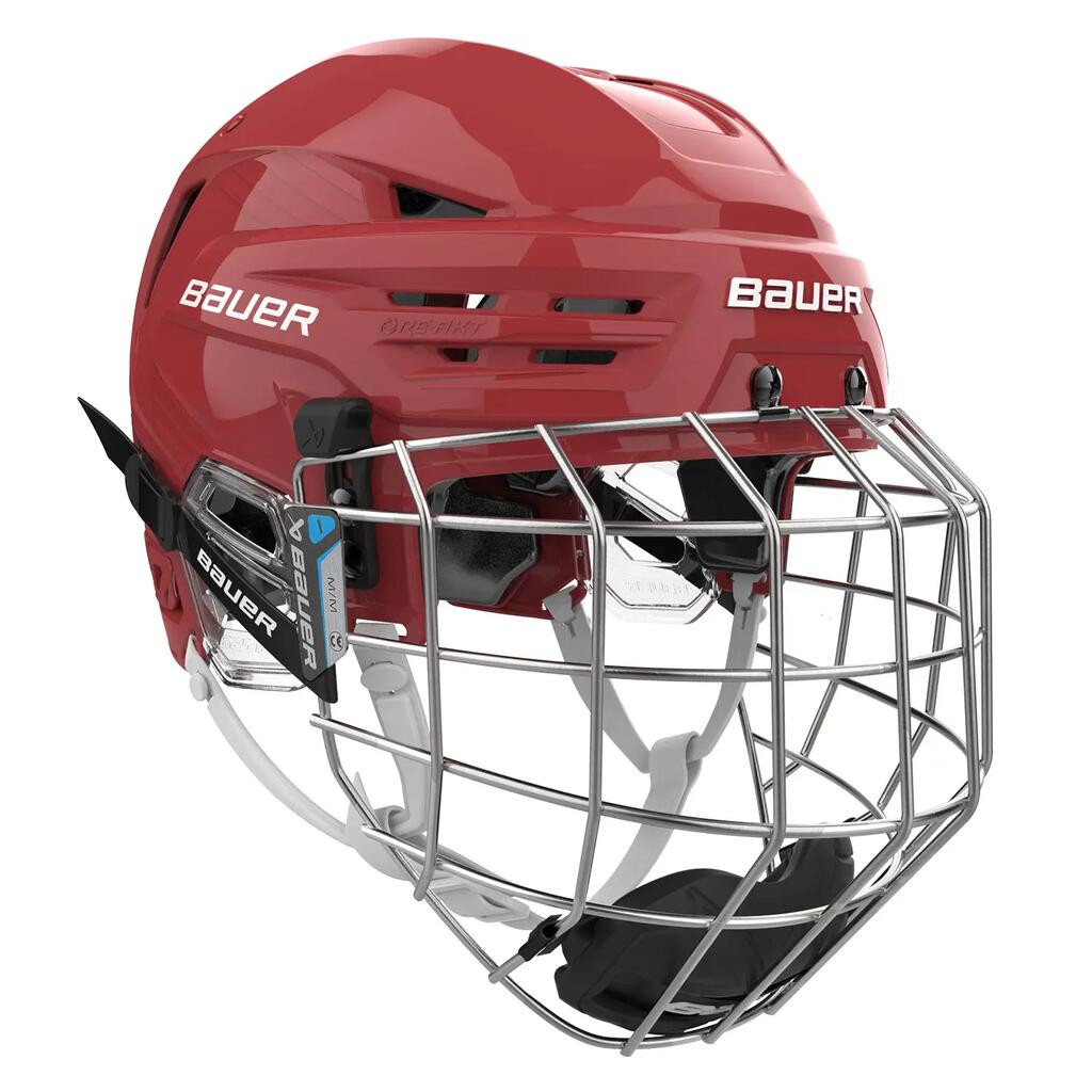 BAUER Re-Akt 70 Senior Red adult Hockey Helmet Combo