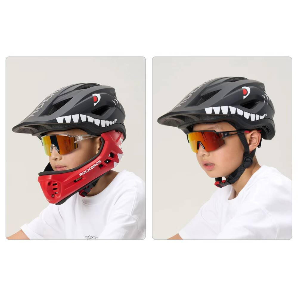 Kask rowerowy dziecięcy z odpinana szczęką 2w1 ROCKBROS TT-3200 OFF-ROAD 5/7