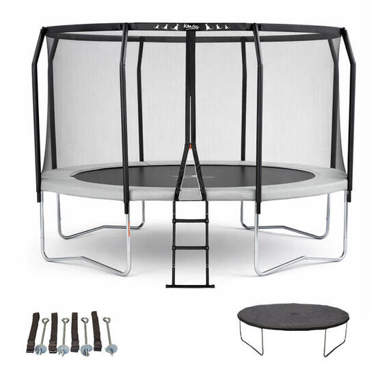 Trampoline Premium Ø 360 cm + échelle + échelle + bâche + kit ancrage - Famili