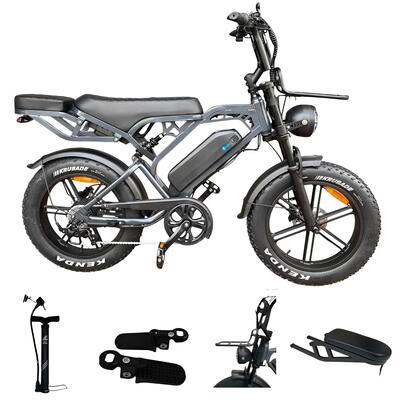 V20 pro fatbike - donkergrijs - inclusief accessoiresset