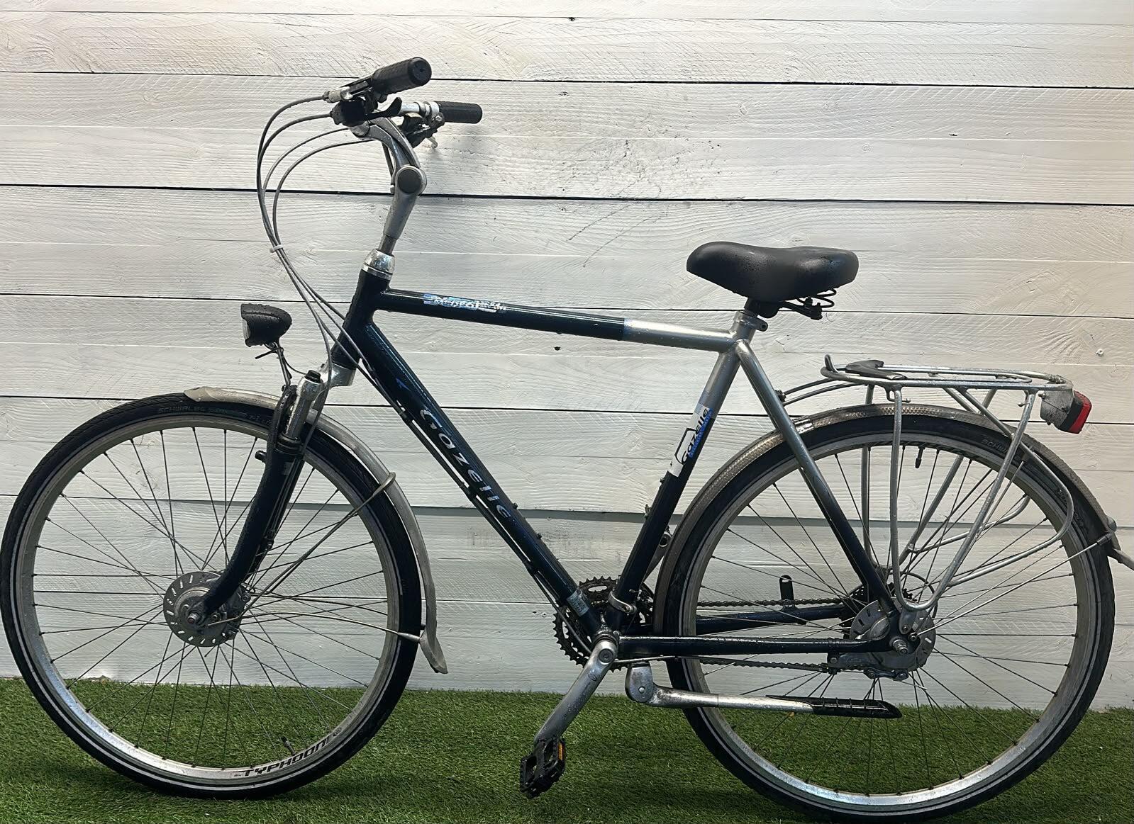 Gazelle stadsfiets (pre-owned), zwart - 28", met verlichting en standaard. 2/3