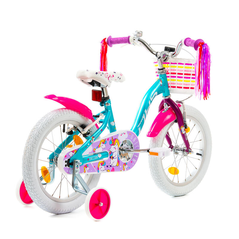 Bicicleta Copii DHS Unicorn, Albastru Reambalat