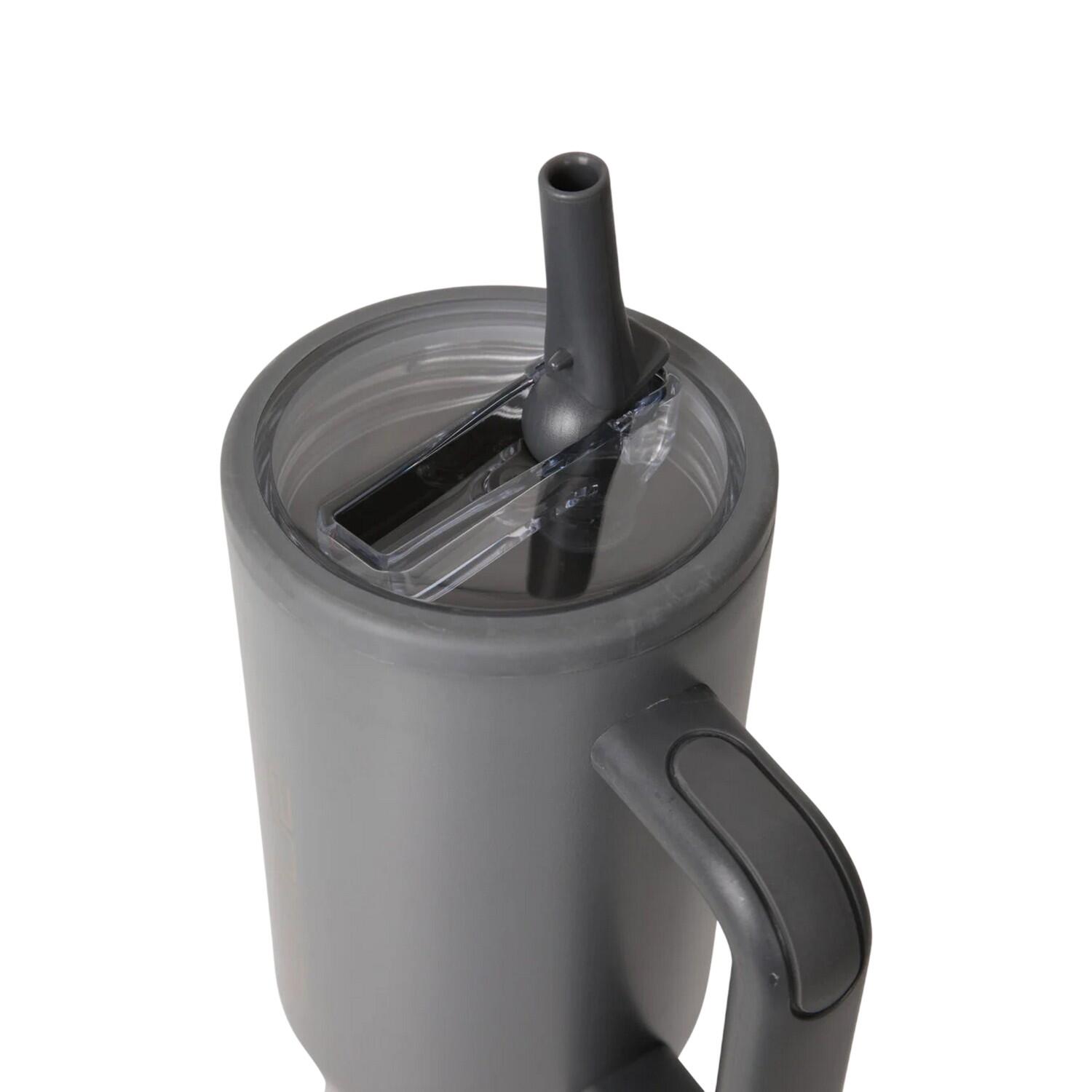 Trinkbecher, Reise, 1,1 L Damen und Herren Grau 3/4