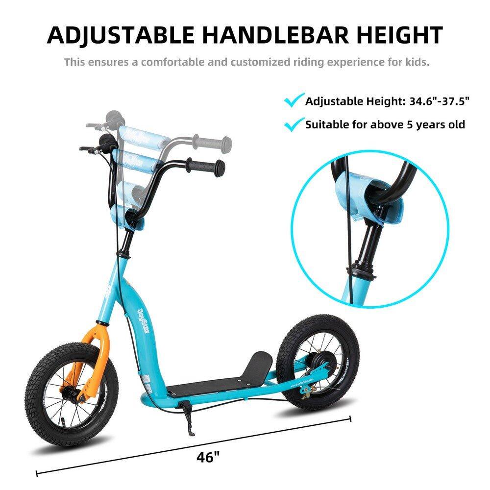 Kinder-Tretroller, verstellbarer Lenker, 12" Reifen, Trommelbremse, ab 5 Jahre 3/6