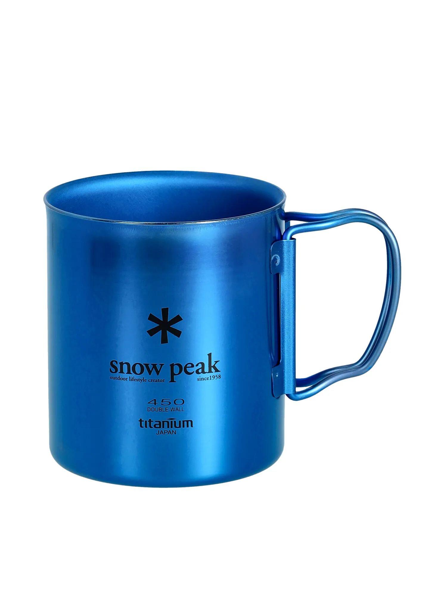 Kubek termiczny Snow Peak Titanium Double Wall 450 ml Mug - blue 3/5