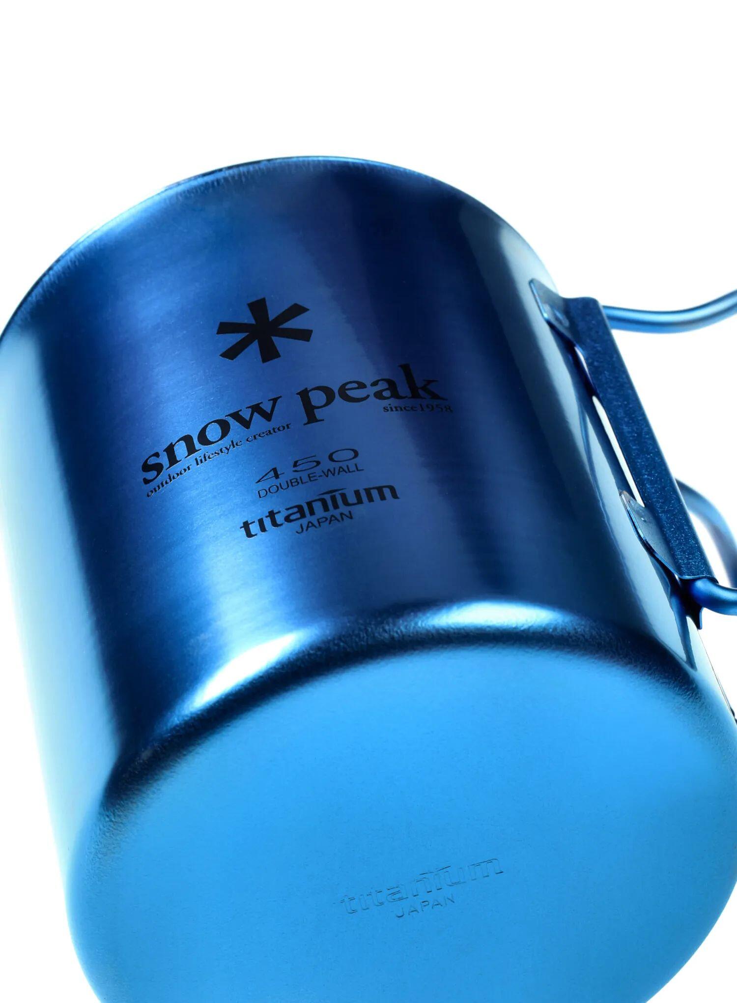 Kubek termiczny Snow Peak Titanium Double Wall 450 ml Mug - blue 5/5
