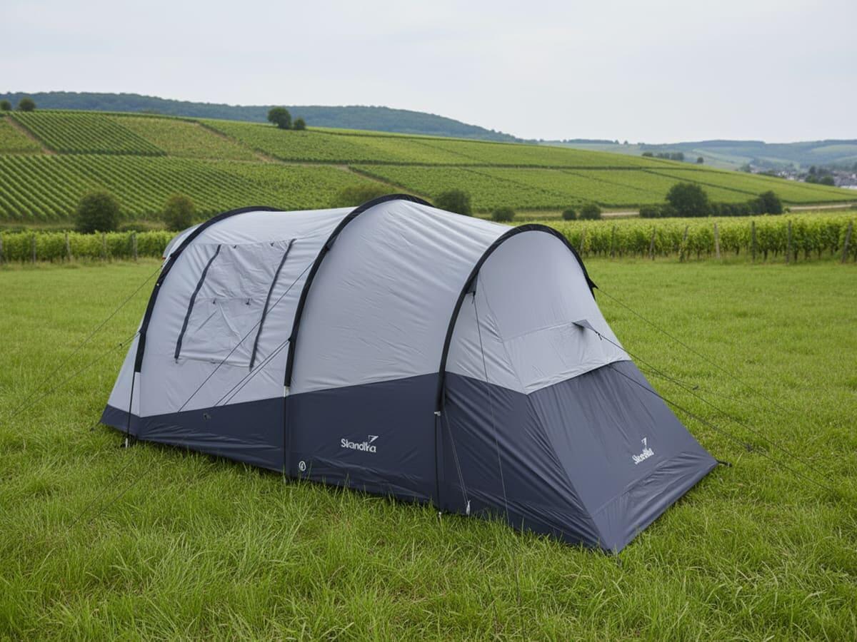 Tente tunnel Helgver 4 Sleeper - 4 personnes - grande avancée - cabine sombre 3/7
