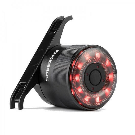 Lampka rowerowa tylna Rockbros Q1 LED USB Kolory RGB na siodło i sztycę