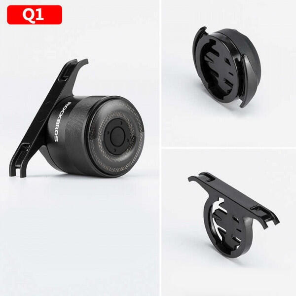 Lampka rowerowa tylna Rockbros Q1 LED USB Kolory RGB na siodło i sztycę 6/7