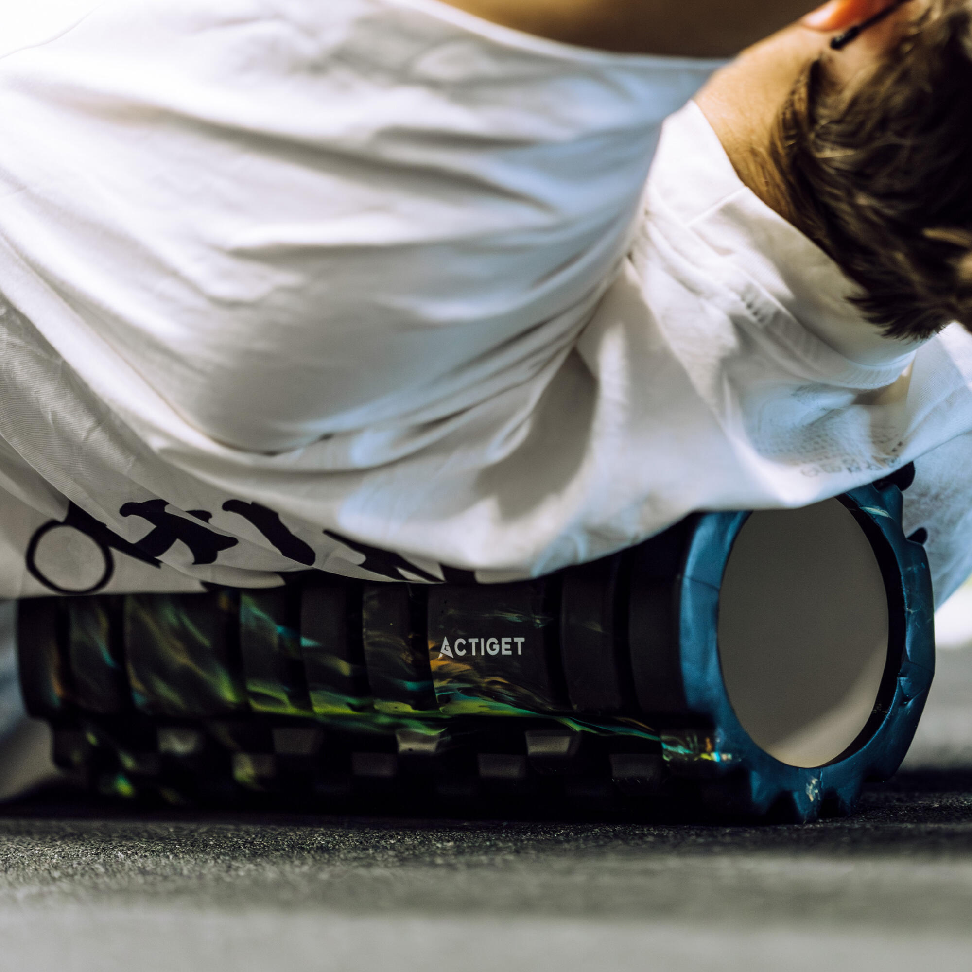 Roller fitness Actiget do masażu ciała średnio twardy, wałek z wypustkami 2/7