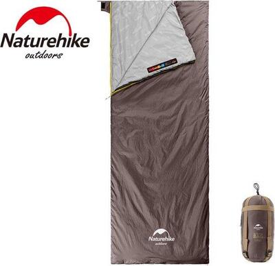 Lichtgewicht slaapzak volwassenen 0,76 kg 205x85 cm comfort 15°c bruin