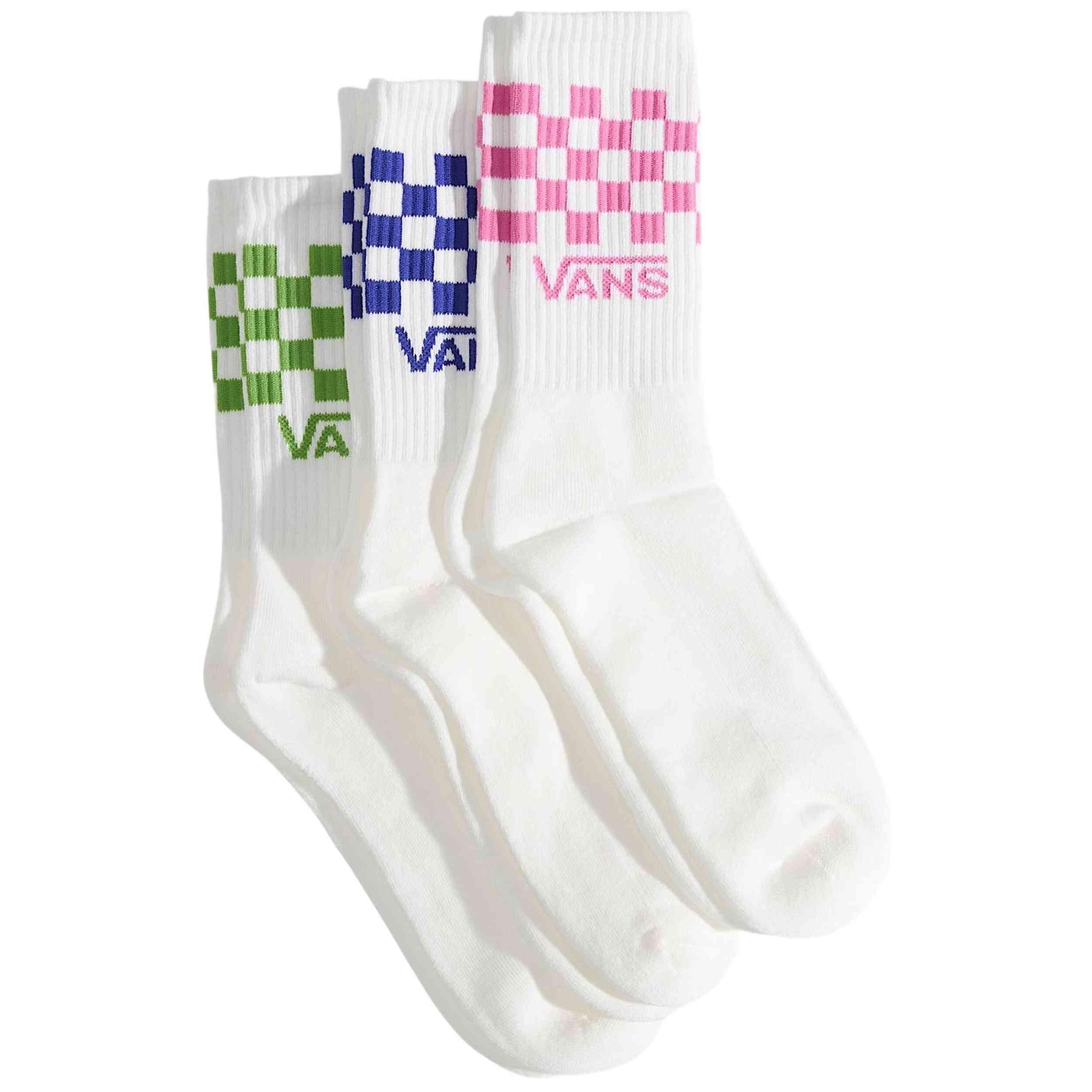 Calzini Vans modello Calcetines Vans Classic Check Crew blanco rosa a per unisex 2/3
