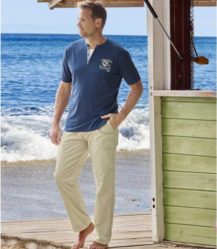 Pantalon en tissu Détente style cargo 2/2