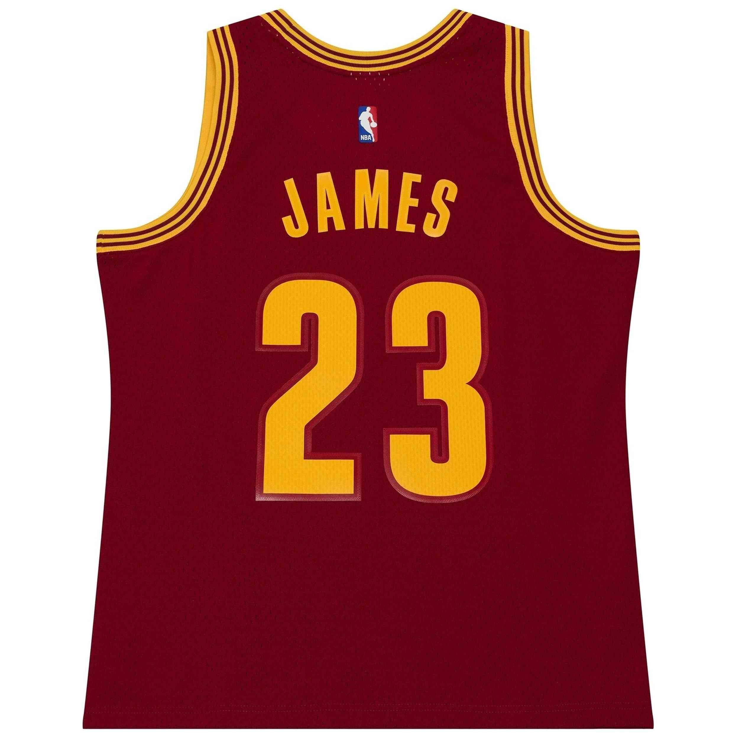 Basketbalshirt Mitchell & ness model Nba Road Swingman Jersey Clevel voor mannen 2/3