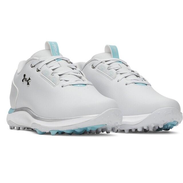 Chaussures de golf pour femmes Under Armour Drive Fade 2 SL, grises et bleues 5/5