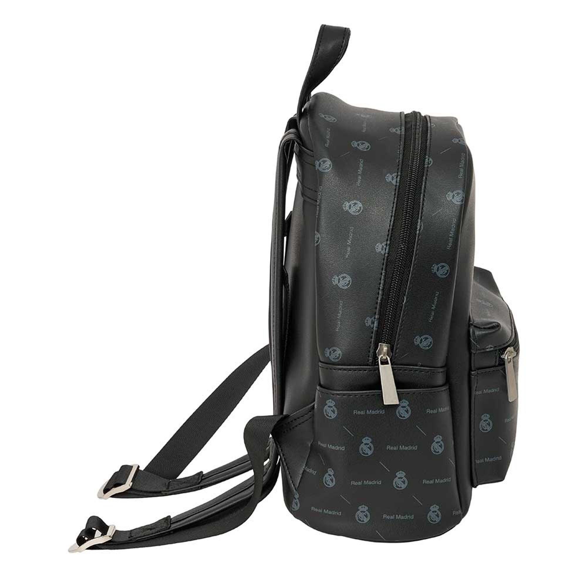 Mini Sac à Dos Scolaire Real Madrid Teen Noir avec Écusson 8,1 L 3/3