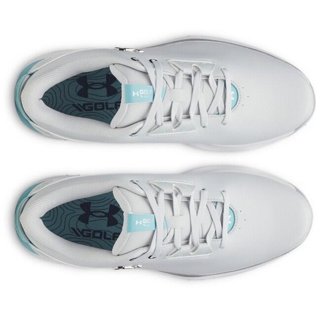 Chaussures de golf pour femmes Under Armour Drive Fade 2 SL, grises et bleues 4/5
