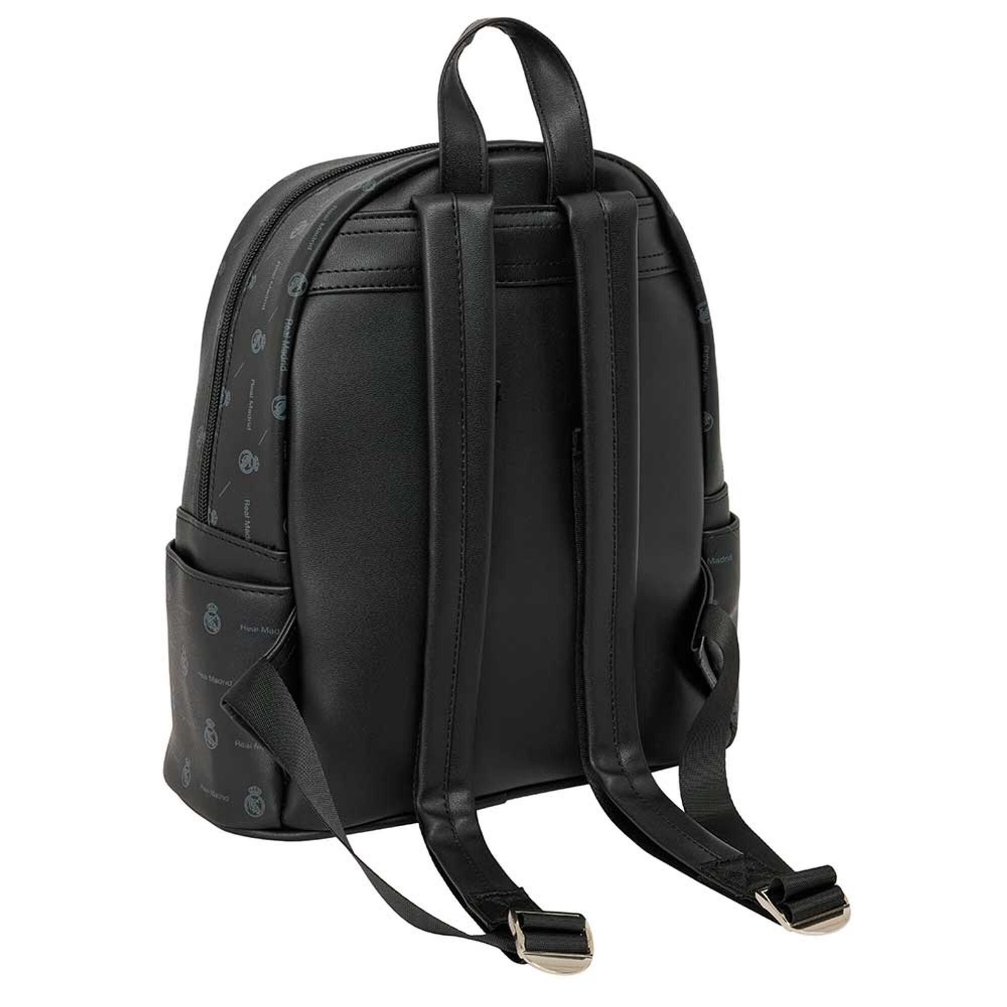 Mini Sac à Dos Scolaire Real Madrid Teen Noir avec Écusson 8,1 L 2/3