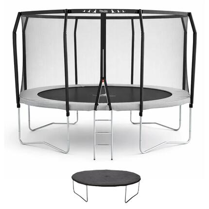 Trampoline Premium Ø 430 cm filet de sécurité + échelle + bâche - Famili 430
