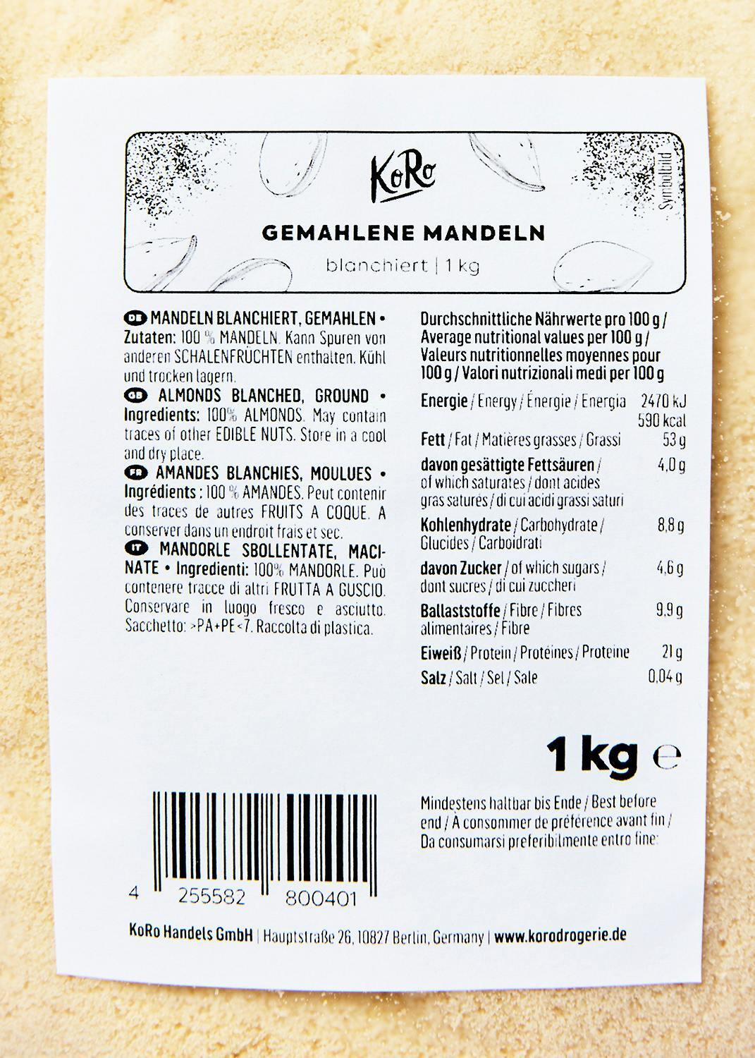 Farina di mandorle sbollentate | 1 kg 4/6
