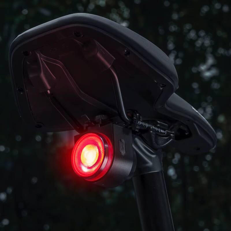 Lampka tylna rowerowa LED z alarmem i klaksonem antykradzieżowa Rockbros A8 PRO 2/7
