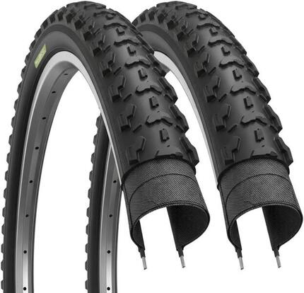 2 Reifen 26x1.95(53-559) OHNE Schläuche, Fahrradreifen 26x1.95 Schwarz MTB EV