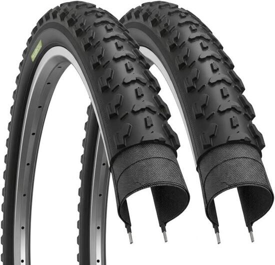 2 Reifen 26x1.95(53-559) OHNE Schläuche, Fahrradreifen 26x1.95 Schwarz MTB EV