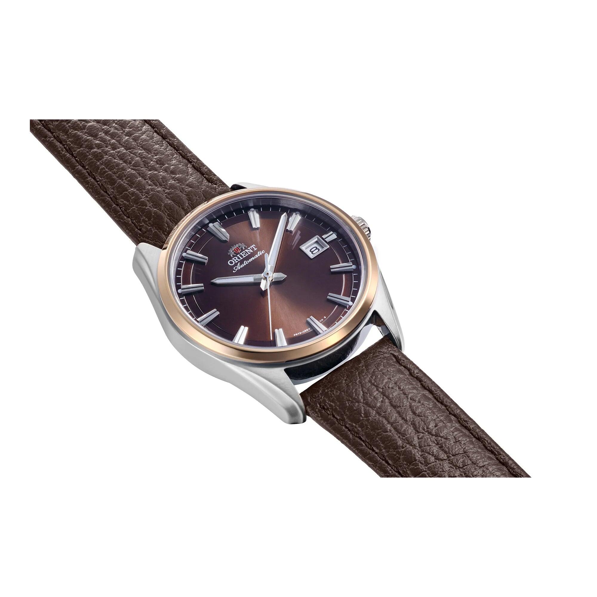 ORIENT Stretto Date RA-AC0R03Y montre automatique homme 38 mm cuir marron 3/3