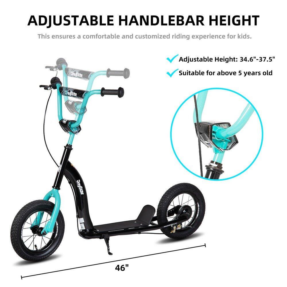 Kinder-Tretroller, verstellbarer Lenker, 12" Reifen, Trommelbremse, ab 5 Jahre 3/6