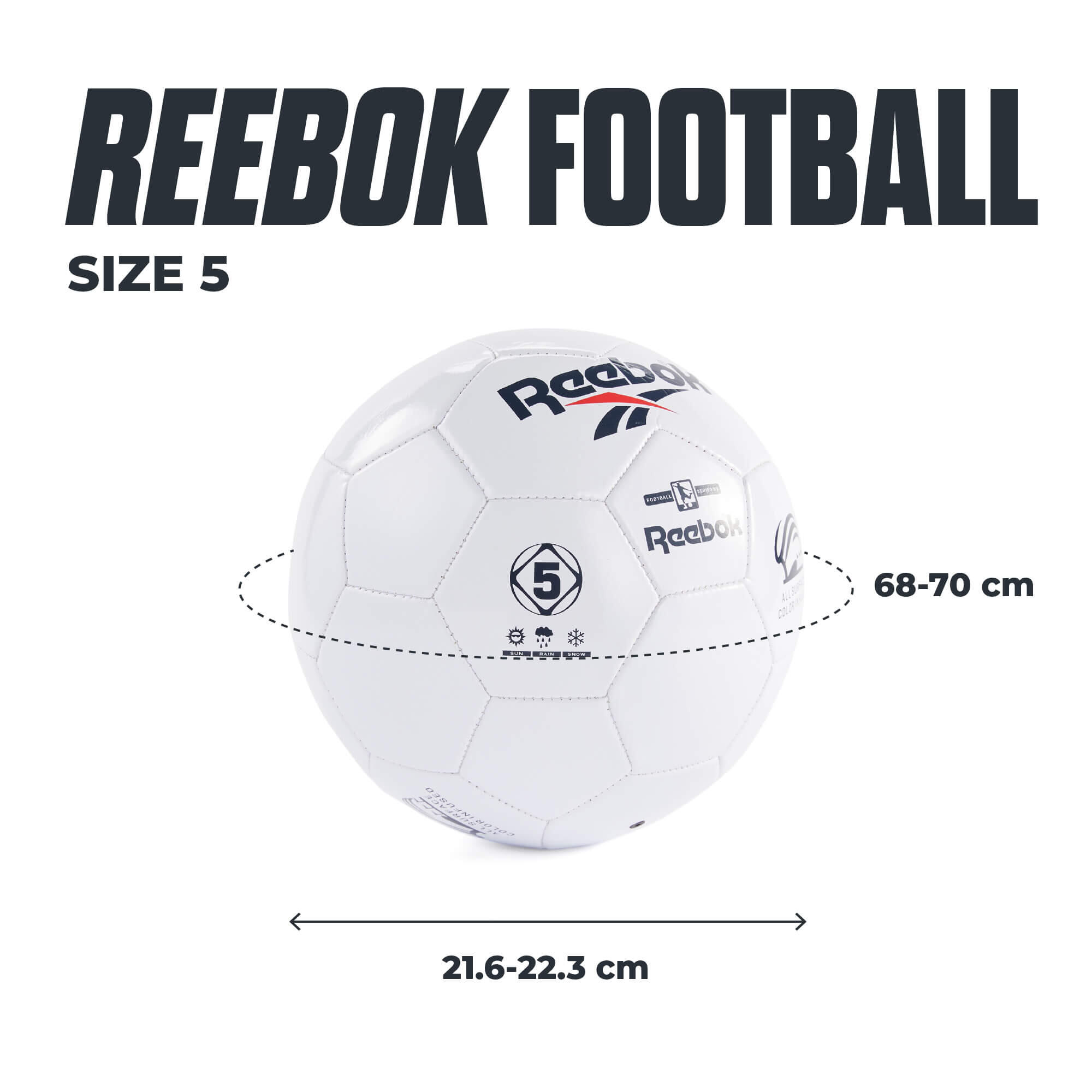 Chaussures de football Reebok blanches, pointure 5 6/6