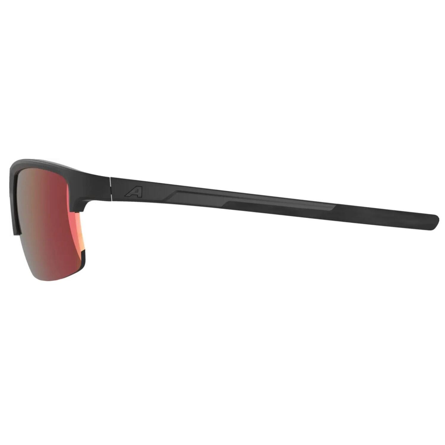 Olympic Sportswear Alpina Eagle Q-Lite sportbril, mat zwart, rode glazen 5/5