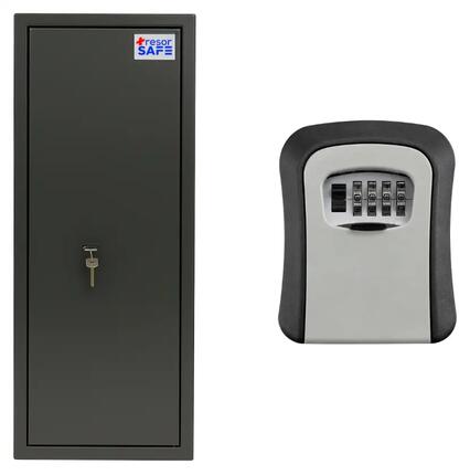 Pack Sécurité Chasse : Armoire 10 Fusils Tresorsafe + Boîte à Clés