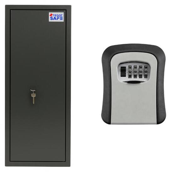 Pack Sécurité Chasse : Armoire 10 Fusils Tresorsafe + Boîte à Clés