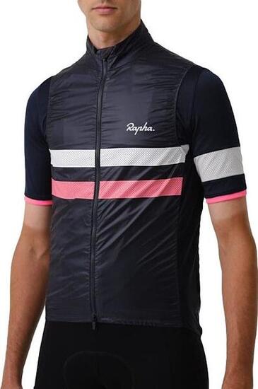 Gilet Sans Manches Rapha Brevet Bleu Marine/Rose