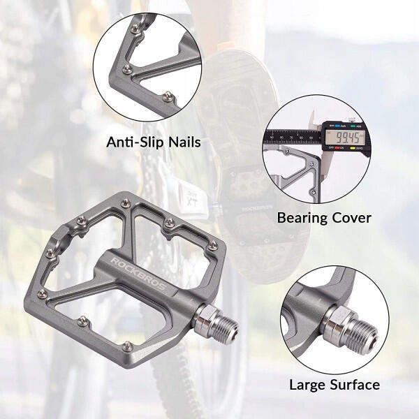 Pedały rowerowe aluminiowe z pinami tytan Rockbros K203TI 6/7